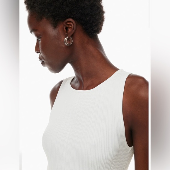 NWT Aritzia Babaton Establish Dress Boat Neck in White Size Medium - Picture 6 of 15